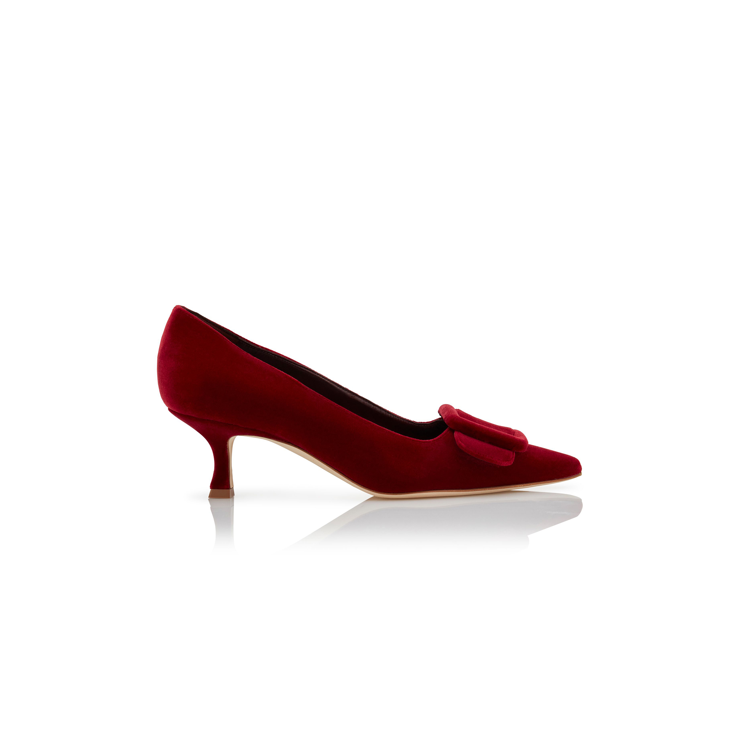 man010 B1ahn*k maysalepump 50 red velvet buckle detail pumps 324-2971-0007